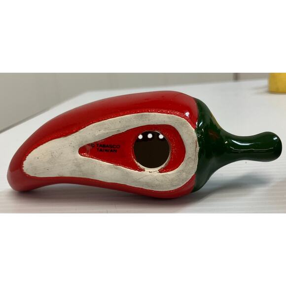 Vtg Mixed Tabasco Pepper & Eggplant Ceramic Salt & Pepper Shakers AAA3027 - Picture 7 of 11